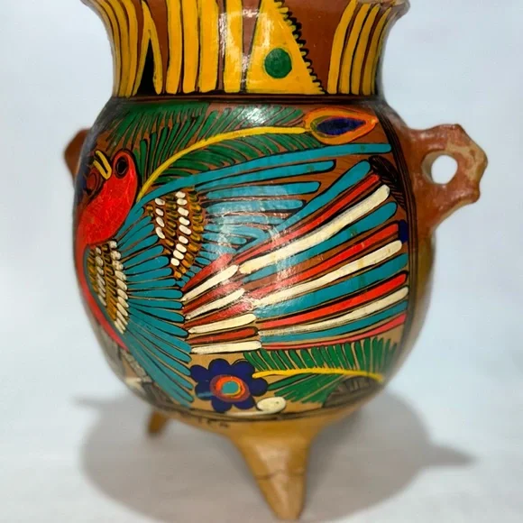 Colorful Hand-Painted Ceramic Vase - Picture 2 of 3